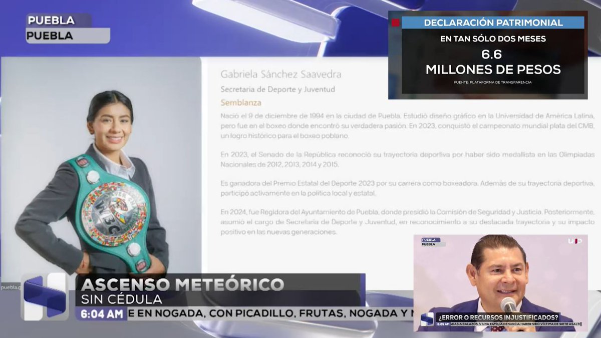 ¿De dónde salió TANTO?😨💰 Gabriela “La Bonita” Sánchez debe explicar los 6.6 millones de pesos que aparecen en su declaración patrimonial. El monto genera dudas sobre su patrimonio y vuelve a poner bajo la lupa al gobierno morenista de Alejandro Armenta.🔍‼️ #OpacidadEnPuebla #GobiernoMorenistaSinTransparencia