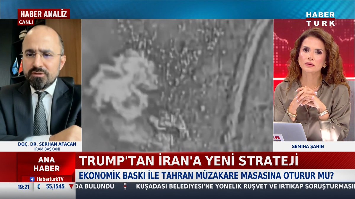📌ABD Başkanı Trump İran'a karşı niye strateji değiştirdi? İRAM Başkanı Doç. Dr. Serhan Afacan (Serhan Afacan) #AnaHaber'de Semiha Şahin'e değerlendirdi.
