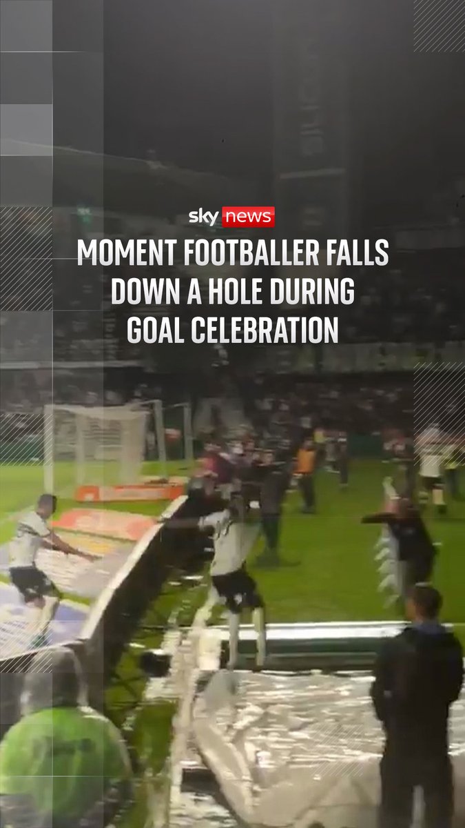 Brazilian footballer Jacy Maranhao plunged into a dressing room after falling down a hole during a goal celebration. Latest football news: