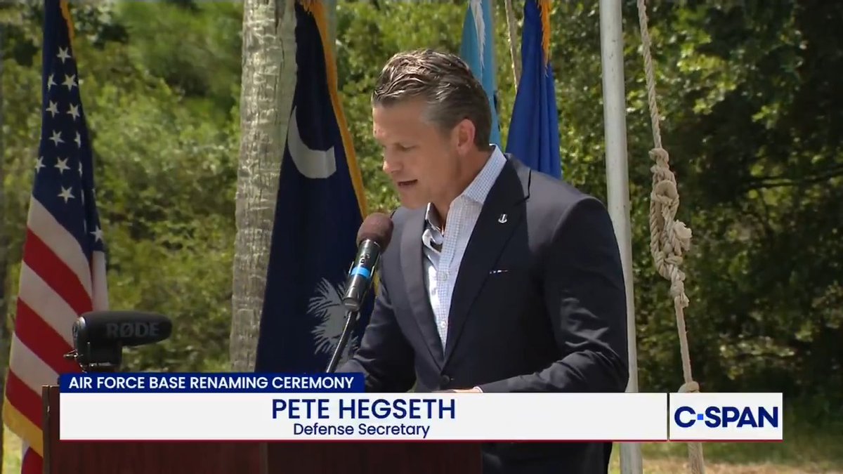 Defense Secretary Pete Hegseth and others unveil Joint Base Lindsey Graham, named in honor of the late Sen. Lindsey Graham (R-SC)