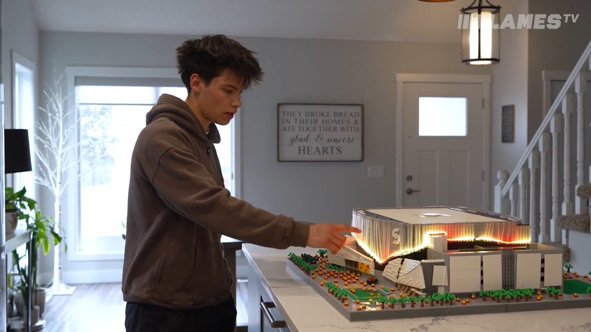 Our future home, brick by brick 🤯 A #ScotiaPlace LEGO masterpiece! A big thanks to Scotiabank for getting Cruz to our home opener with their Scotia Perks Seats!