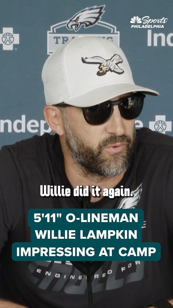 5'11" interior offensive lineman Willie Lampkin has been turning heads so far at Eagles training camp.