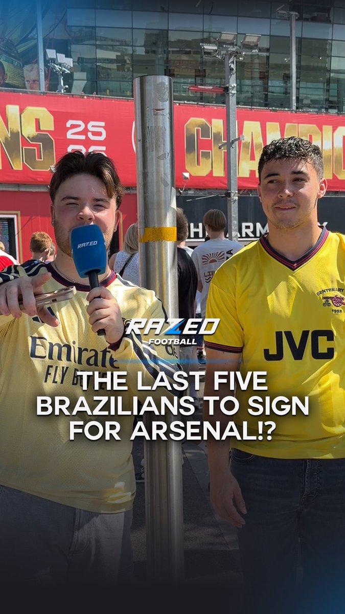 Can you guess the last five Brazilians to sign for Arsenal? 🇧🇷 #RazedBeSpoke