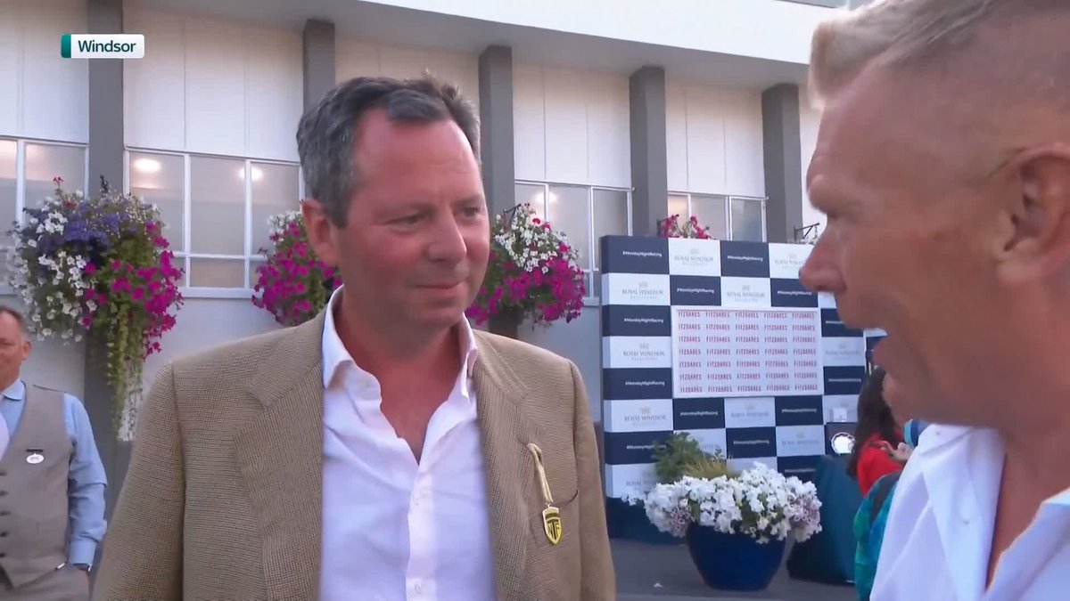 "He LOVES this course!" Charlie Hills celebrates Trefor's Windsor Racecourse win and his excellent stable form... Matt Chapman
