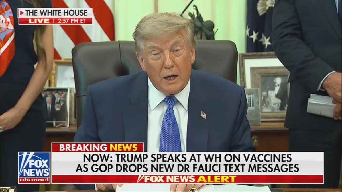 Trump: I've seen proof of it. Where they have a vaccination that looks like the size of a bottle of soda, poured into a little child's body. And bad things happen. This is an explosion