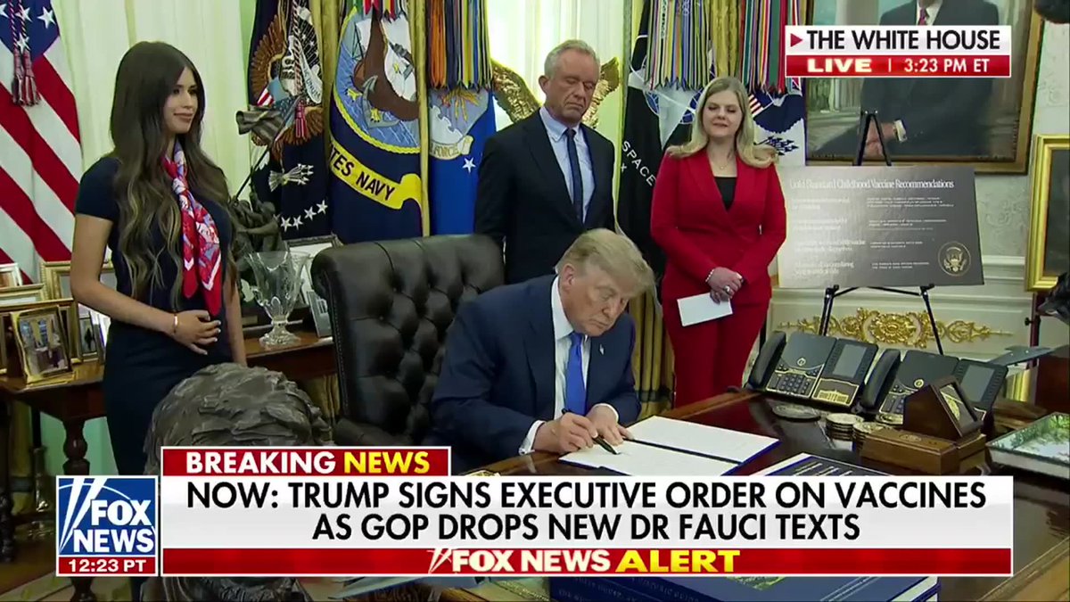 BREAKING: President Trump signs an executive order establishing new “gold standard” vaccine recommendations based on federal research, while emphasizing parental choice and religious liberty in vaccination decisions.