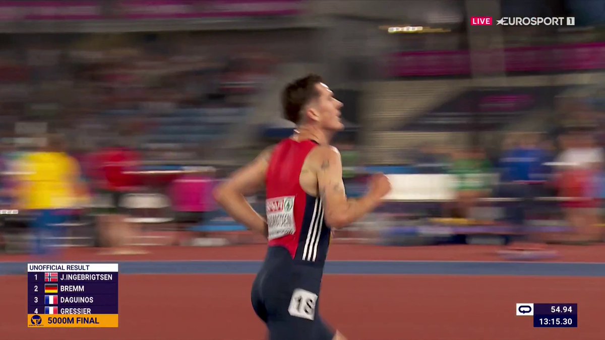 EL AUTÉNTICO 𝐉𝐄𝐅𝐀𝐙𝐎 DE LOS 5000m: KINGebrigtsen 🇳🇴🇳🇴🇳🇴 Jakob Ingebrigtsen está de vuelta tras meses sin competir: oro en los Europeos por delante de Bremm y Daguinos; Gressier se queda sin medalla #EuropeanAthletics #Birmingham2026