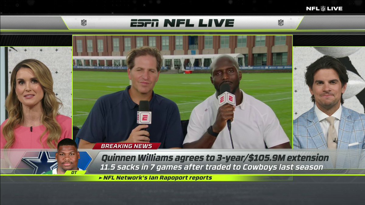 "That might end up being one of the best trades in recent NFL history." —Peter Schrager and Jason McCourty react to the Cowboys extending Quinnen Williams 💰