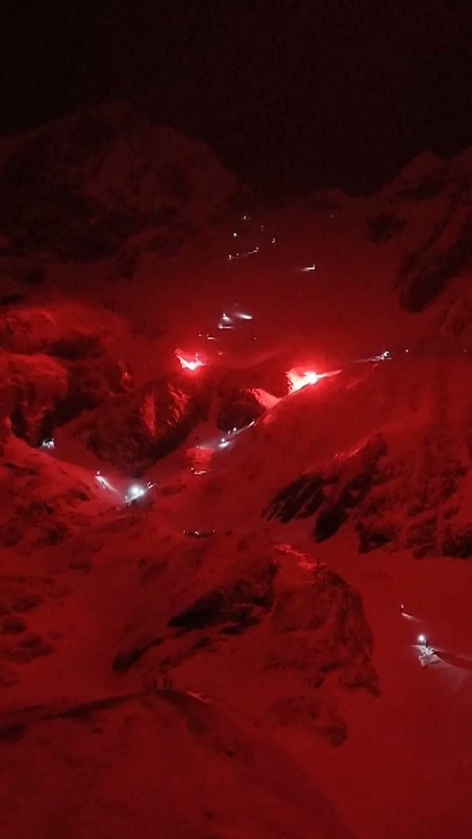 The night sky above the southernmost city in the world lit up on Saturday night as more than 120 skiers descended the slopes of the Martial Glacier for the 31st edition of the iconic Torchlight Descent. Hundreds of people watched the descent from the base of the mountain and cheered on the arriving skiers before joining in the traditional festivities.