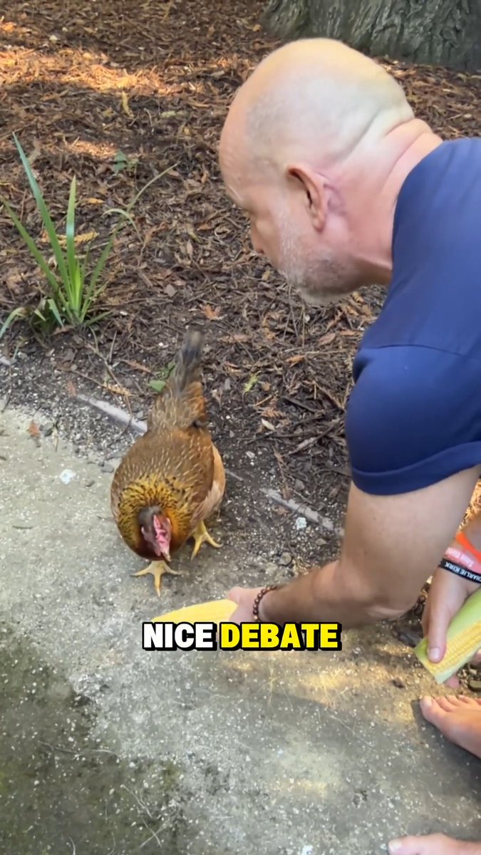 Meet my new chicken, Xavier. Unlike his namesake, he actually shows up! Xavier Becerra: Don't be chicken. Let's have a debate!