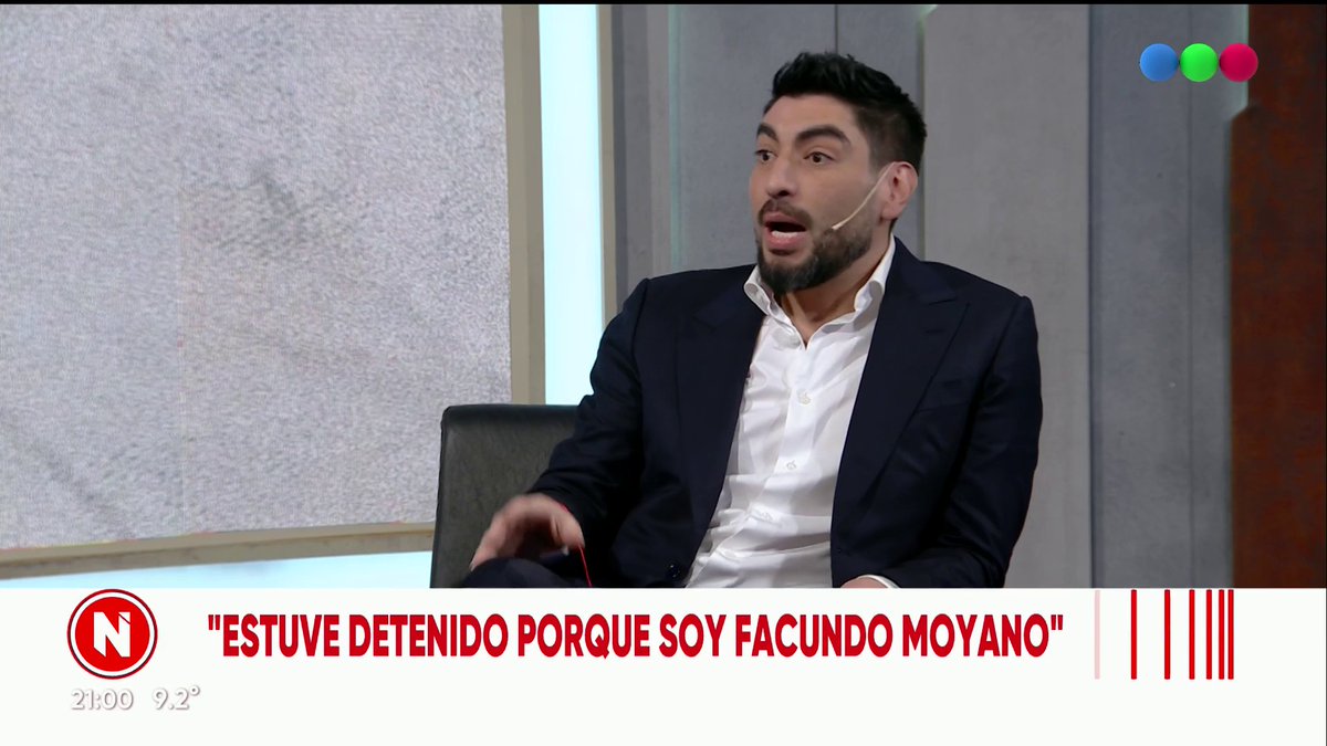 Habla Facundo Moyano en vivo con Rodolfo Barili: "Estuve detenido porque soy Facundo Moyano". Mirá más #TelefeNoticias en vivo en