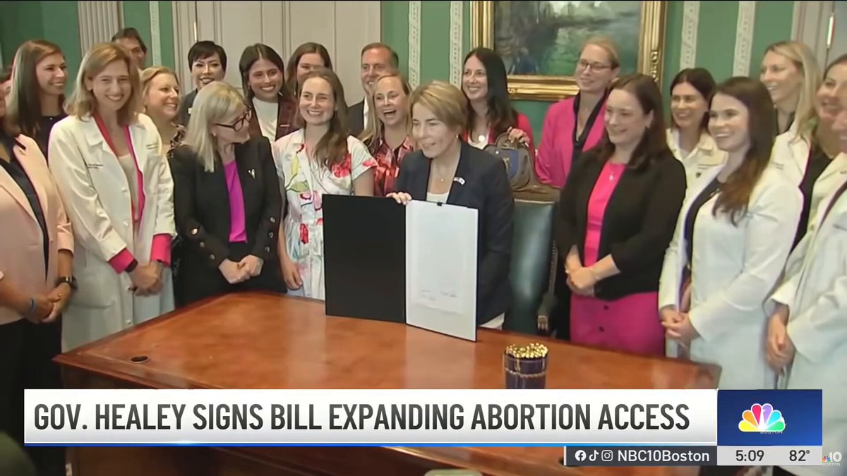 🚨 UPDATE: Massachusetts Gov. Maura Healey (D) has officially signed a law allowing abortion up to the POINT OF BIRTH, with liberals cheering This is straight-up demonic. The previous law only allowed abortions after 24 weeks in limited circumstances. Pray for the kids 🙏🏻 Pro-life must win everywhere.
