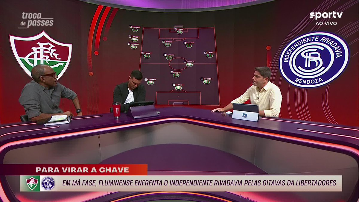 No #TrocaDePasses, Abel Neto chama a atenção para o desempenho do Fluminense, na véspera do confronto pela Libertadores. #Futebol #Brasileirão #Libertadores #Fluminense