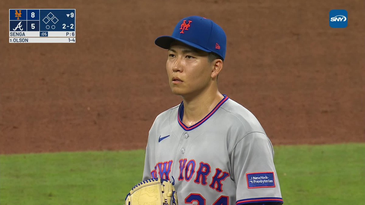 千賀滉大がメジャー初セーブ🔥 2者連続三振を奪うなど、1イニングを無失点に抑える! 1回18球0安打2奪三振1四球0失点 0勝8敗1セーブ 防御率8.12 WHIP1.70 🎥SNY #千賀滉大