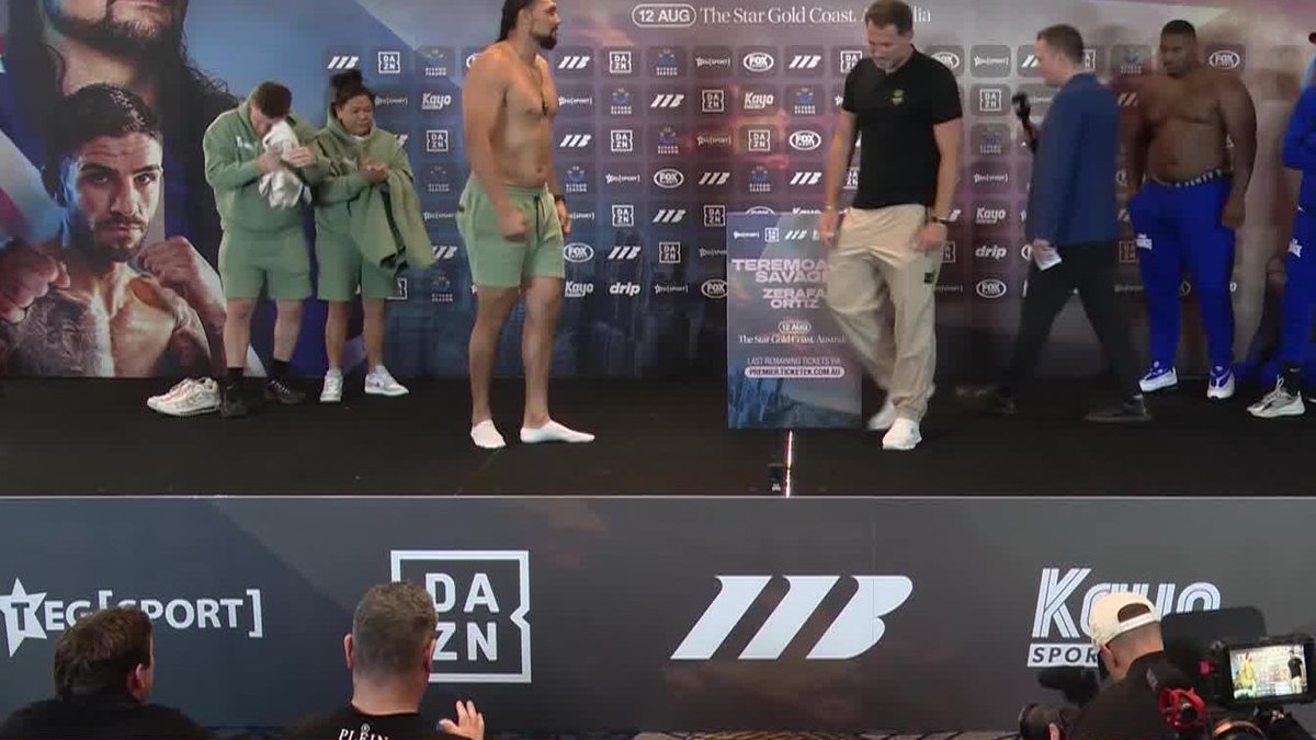 FINAL FACE OFF FOR TOMORROW'S HEAVYWEIGHT SHOWDOWN 😤 #TeremoanaSavage | Aug 12 | Watch only on DAZN ▪️