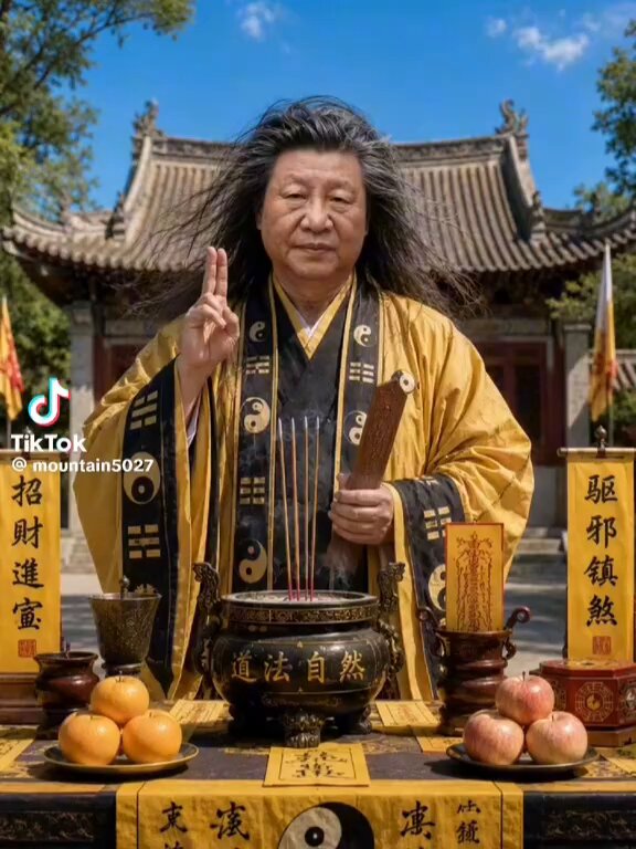 天灵灵，地灵灵，叫天天不应，叫地地不灵，我习近平做啥都不行，只求白海豚到北平。