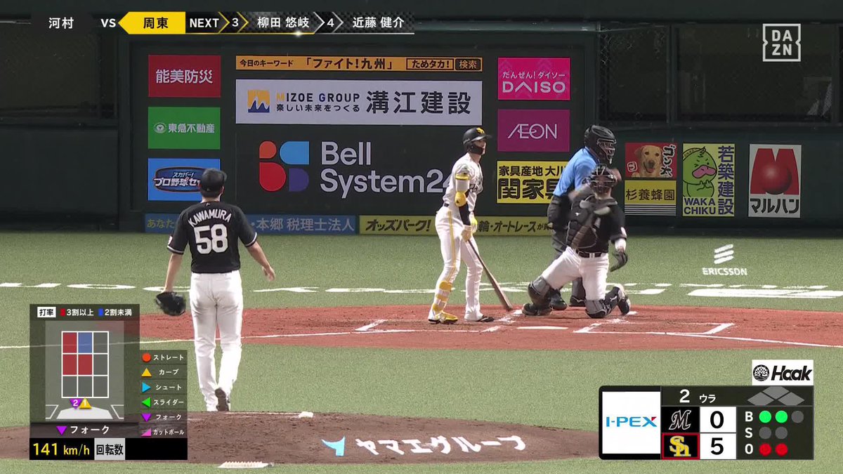 あっという間に着弾🚀 満員のライトスタンドへ 周東佑京が第2号ホームラン ⚾️ソフトバンク×ロッテ #sbhawks #だったらDAZN