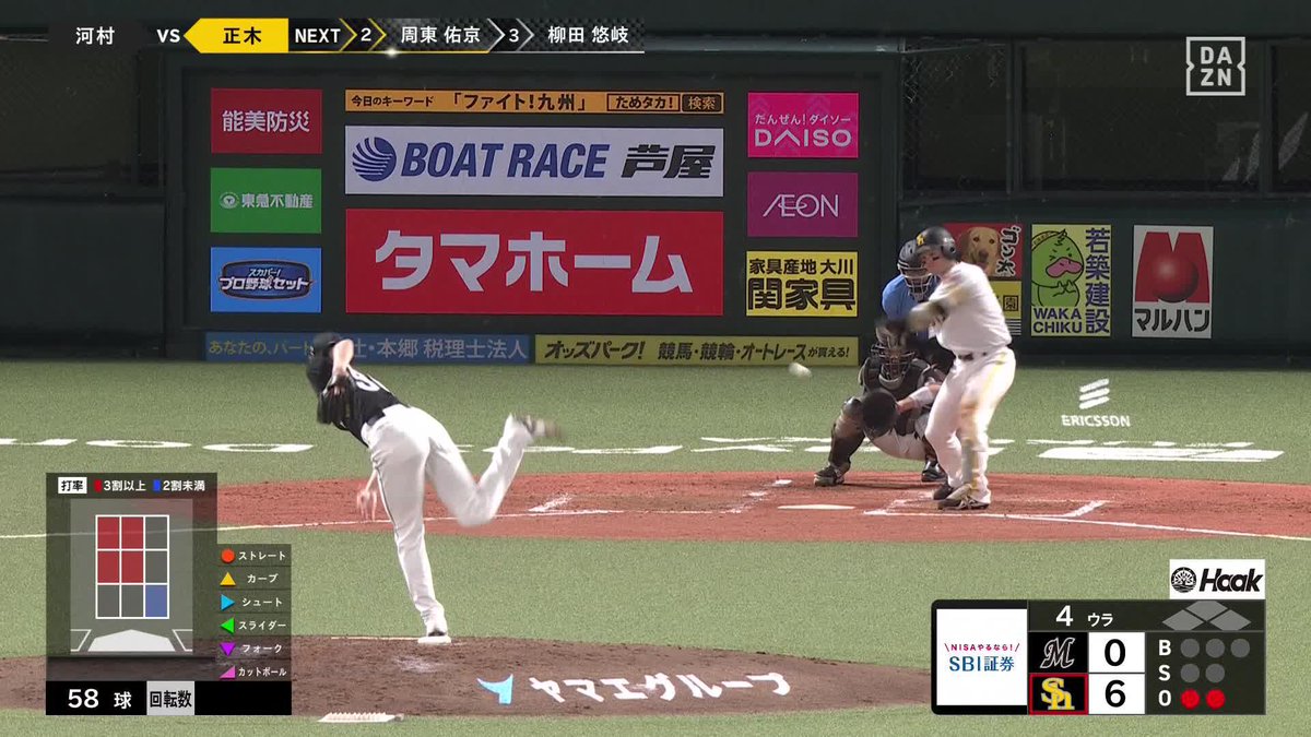スタンド一直線 笑ってしまうほどに強烈 正木智也 第17号ホームラン ⚾️ソフトバンク×ロッテ #sbhawks #だったらDAZN