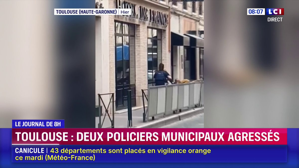 🔴 Toulouse : deux policiers municipaux blessés à l'arme blanche en plein centre-ville, l'agresseur interpellé