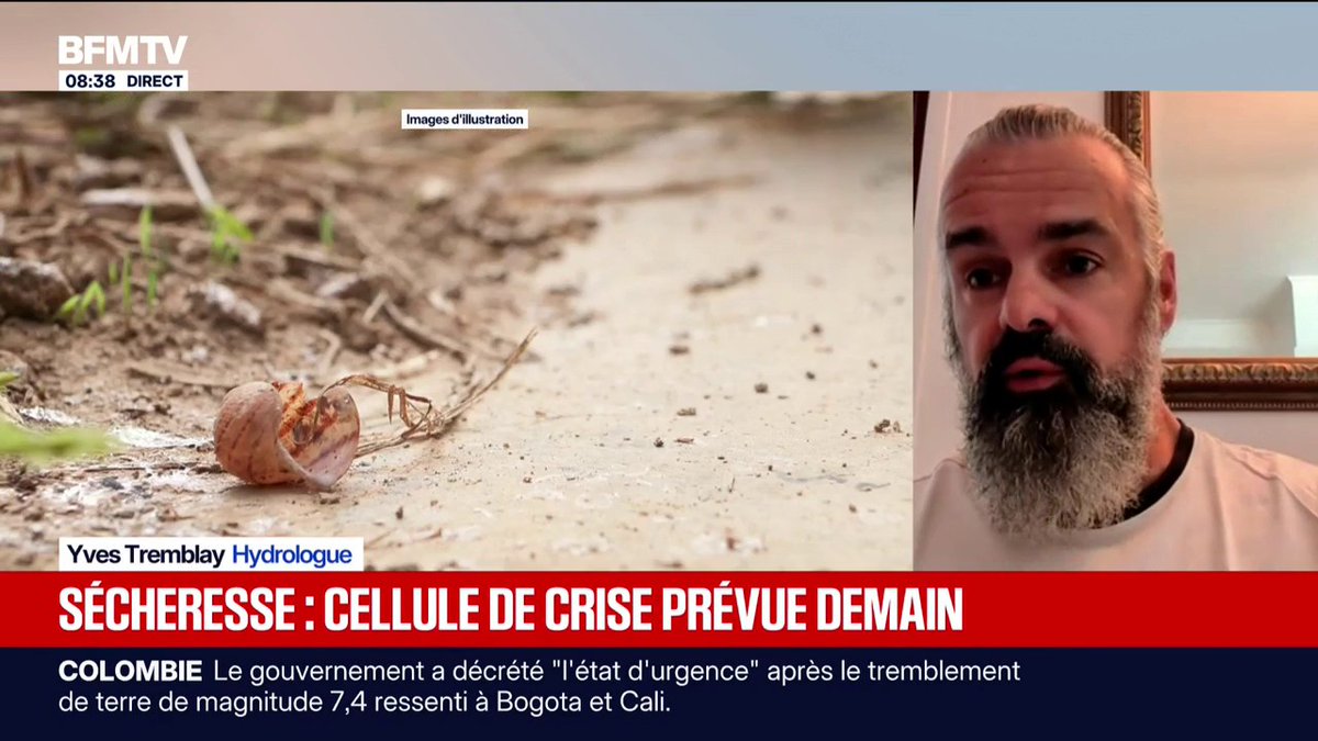 Sécheresse: "Il faut s'adapter et ne pas rester uniquement à l'étape de la gestion de crise", assure Yves Tremblay, hydrologue
