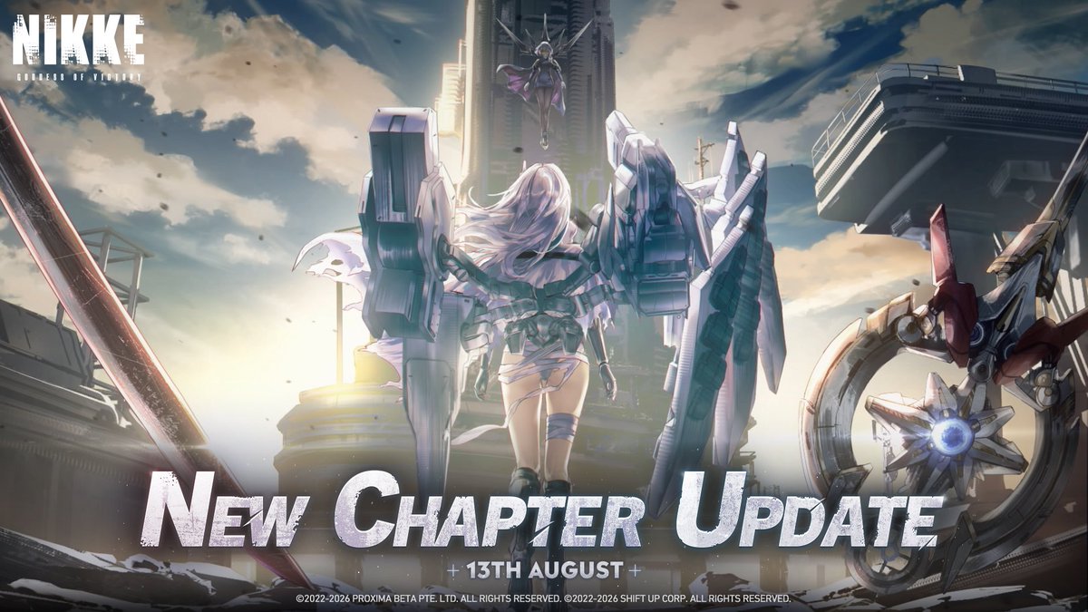 【New Main Chapter 47~48 PV Full Ver.】 NIKKE Main Story Chapters 47 & 48 are coming soon~ - Chapter 47: The outbreak of war echoes across the surface. - Chapter 48: Rebirth brings new power. 【Trail Marker Event】and【Story Mode】will be available simultaneously! Clear all the Main Story chapters to earn great rewards. Don't miss out, Commander! New Chapters will be available after maintenance on August 13! #NIKKE