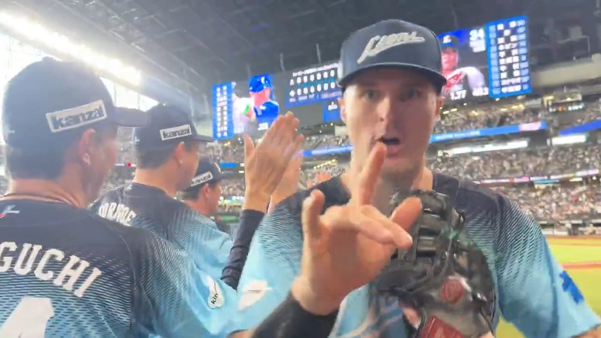 北海道から、勝利直後のハイタッチをお届け! 明日もチーム一丸となって、勝利をつかみましょう! #seibulions #打破 #アオフェス2026