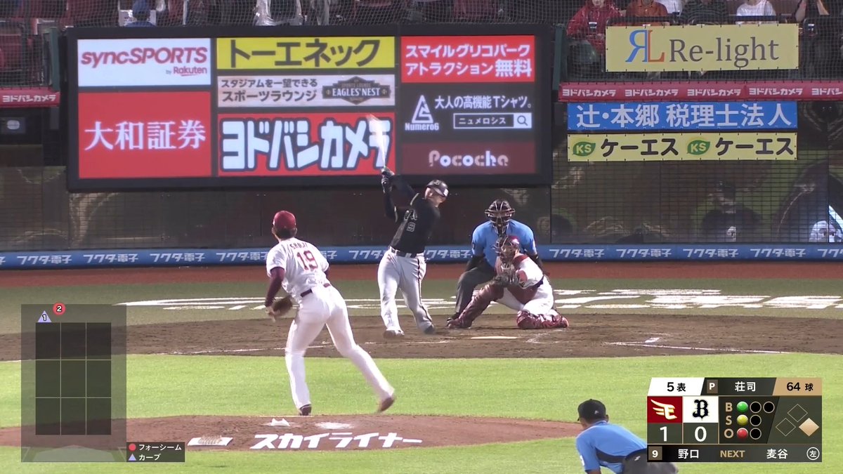 ホームラン返し!🔥🔥 一振りで試合をひっくり返す!💪 オリックス 野口智哉 選手の今シーズン第3号2ランホームランで逆転に成功!🌈 👇スマホ・テレビで試合観戦!