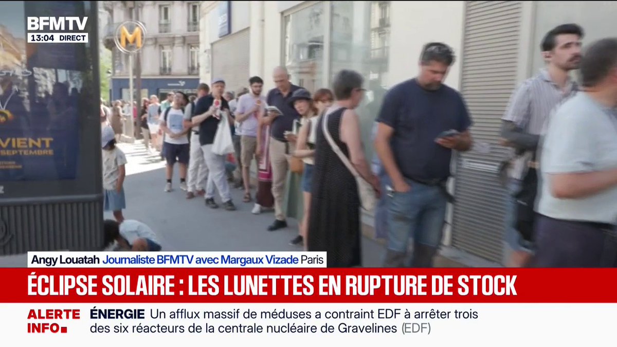 Éclipse: de longues queues se forment pour obtenir des lunettes d'observation