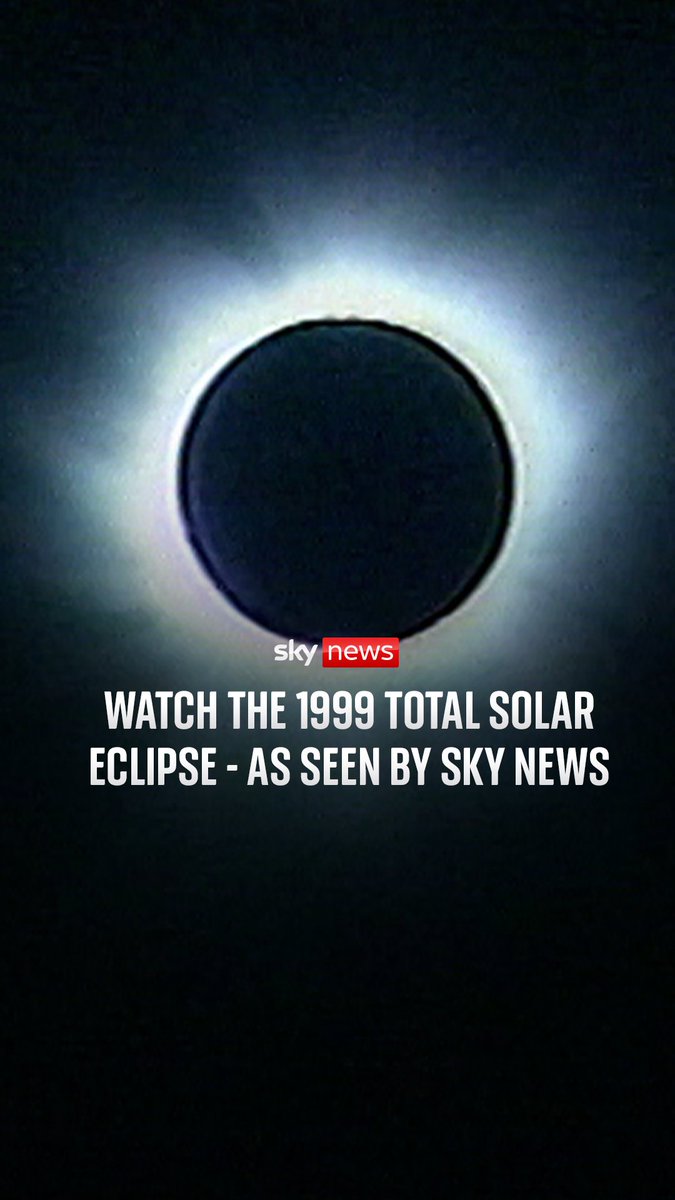 'Absolutely awesome.' See how Sky News covered the last total solar eclipse in the UK on 11 August 1999. Read more here:
