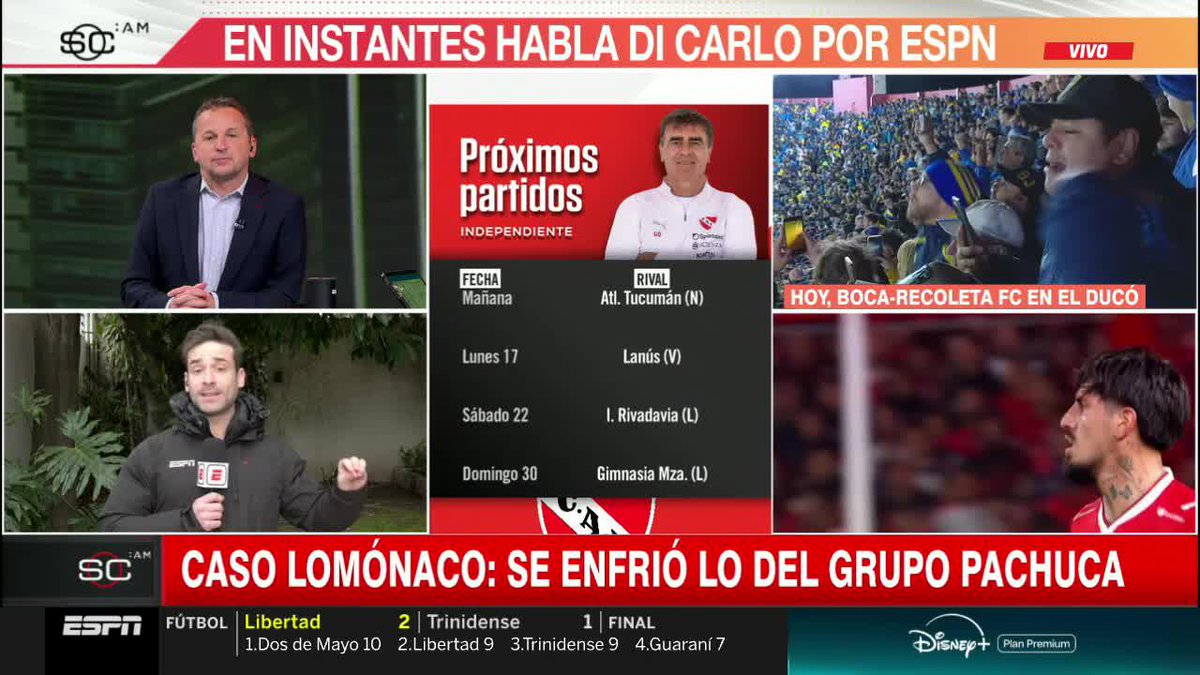 ❓ ¿DÓNDE ESTARÁ EL FUTURO DE KEVIN LOMÓNACO? ¿SE ENFRÍA SU SALIDA DE INDEPENDIENTE? Así te cuenta Guido Patrich todas las novedades al respecto. 📺 #SportsCenter | #DisneyPlus Plan Premium