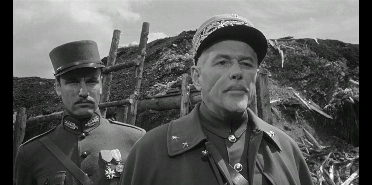 I love this scene, when we meet the general he says one life of his men mean more than any of his stars, then we immedeately cut to him unaffected by a dead or wounded soldier in a stretcher, laughing at bombs going off, and belittling the mental struggles of one of his men. Tells you everything you need to know about this character