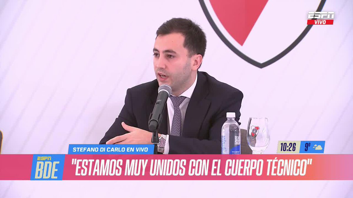 🗣️ "UNA RACHA NEGATIVA QUE NO ES ACEPTABLE PARA RIVER" Contundentes declaraciones del presidente Di Carlo. ▶️ Mirá #BuenDíaESPN en el Plan Premium de #DisneyPlus