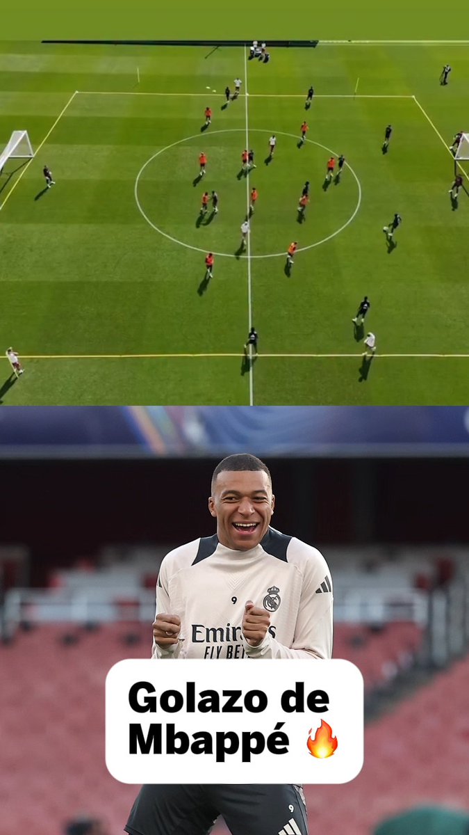 Una joya la que nos regaló Mbappé en el entrenamiento merengue 🔥