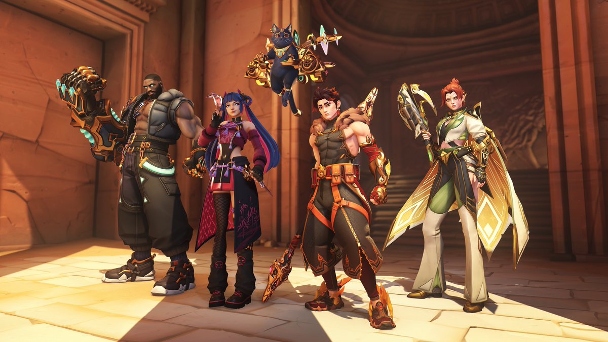 New #Overwatch Season 4 Young Gods Skin Trailer ⛩️ The Young Gods skin trailer has been released on China's Bilibili ⚡️