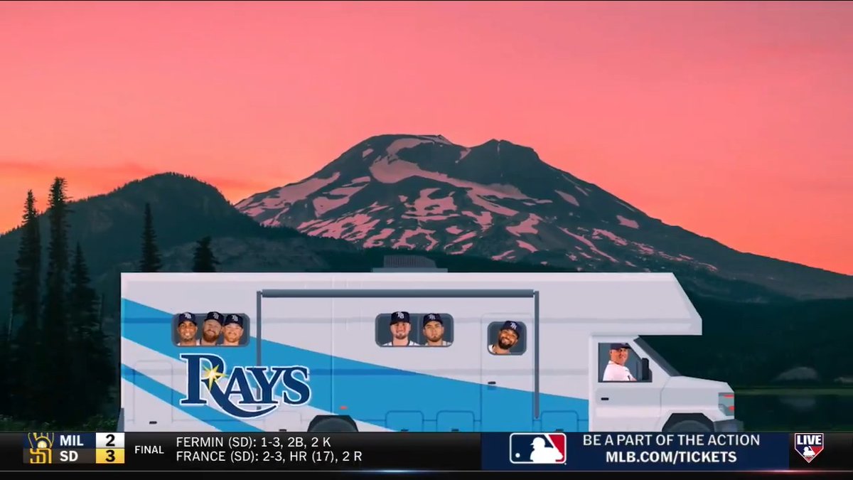 The Tampa Bay Rays have won 7 of the first 9 games on their current road trip! 🚙 Has Kevin Cash taken his team on an RV trip out west?