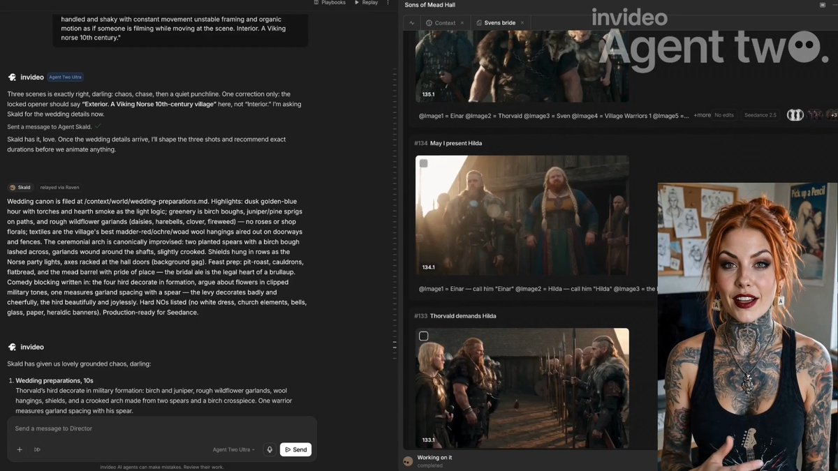 Invideo Agent Two Day 12. These 12 days were about what you'll make with it - so here's what I made. A full 11-minute Viking comedy episode built with Invideo Agent Two and Seedance 2.5. Two agents. One script. And a lot of fun. Here's the complete breakdown of how it happened. Stay till the end. That's not a suggestion. It's a warning.