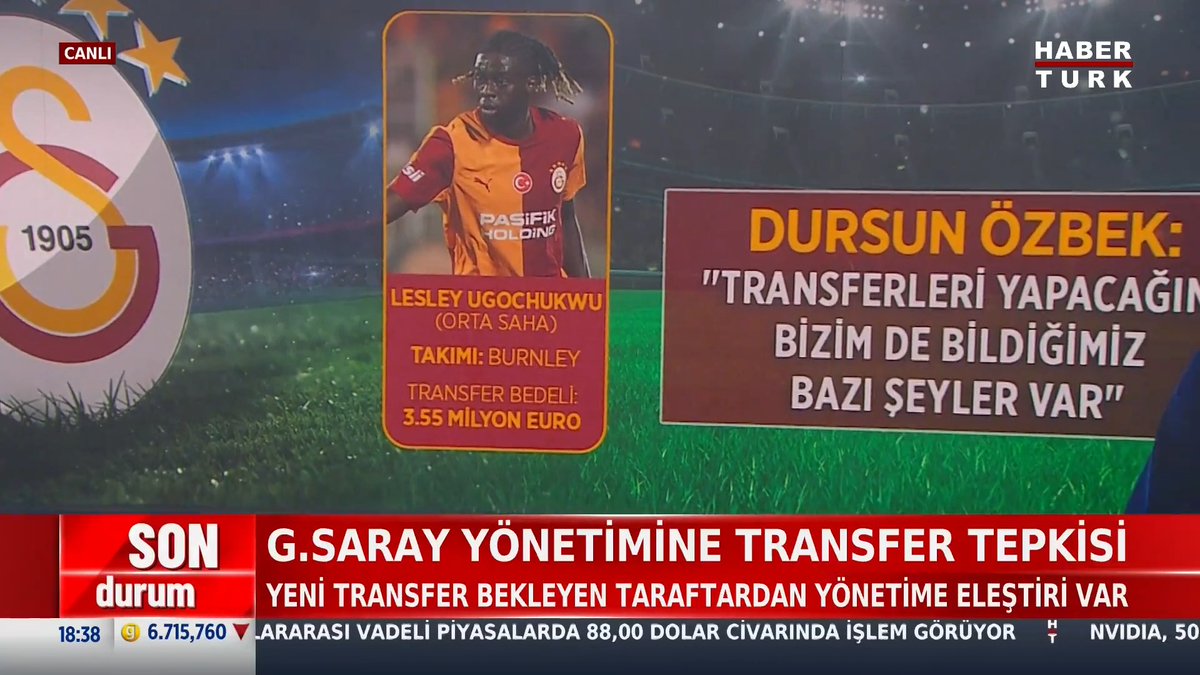 📌Galatasaray'da transfer bilmecesi: Galatasaray transferi kapattı mı? HT Spor Haber Müdürü Ata Selçuk #AkşamHaberleri'nde Kübranur Uslu'ya değerlendirdi.