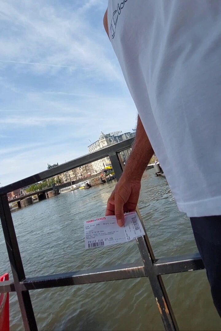 AMSTERDAM - day 4 - part 1 of very many - boarding the tourist canal boat. #lycrabulge #publicbulge #spandexbulge #VPL #bulge #PA #cockring #freeballing #exhib #publicexhib