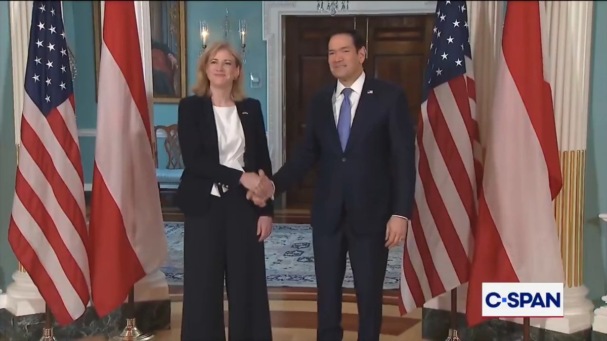 U.S. Secretary of State Marco Rubio met with Austrian Foreign Minister Beate Meinl-Reisinger at the State Department.