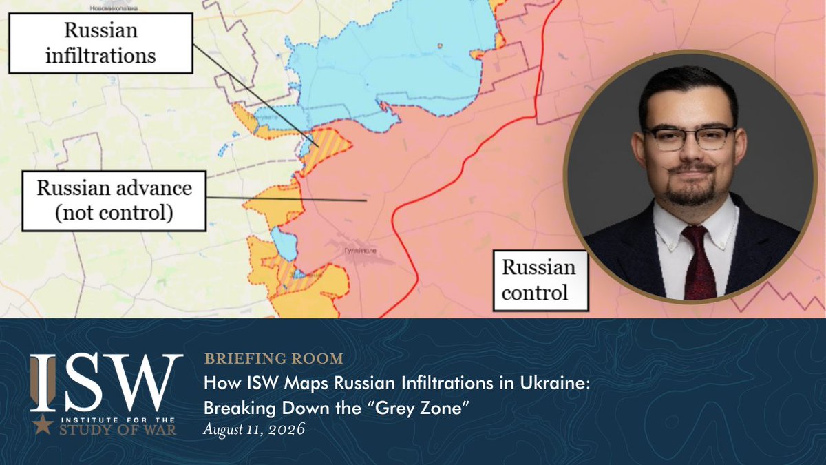 The Russian military is using infiltration tactics to feign a rapid advance across the frontline in Ukraine while barely advancing at all. In this video, ISW’s George Barros explains how and why ISW adapted its methodology and implemented an infiltrations layer on its maps, and what distinguishes infiltrations apart from verified advances on the battlefield or control of territory according to US military doctrine. The opaque nature of the current frontline in Ukraine poses large analytical and cartographic challenges when attempting to depict the battlefield. ISW believes that data and sound military analysis can enable clear and disambiguated assessments.