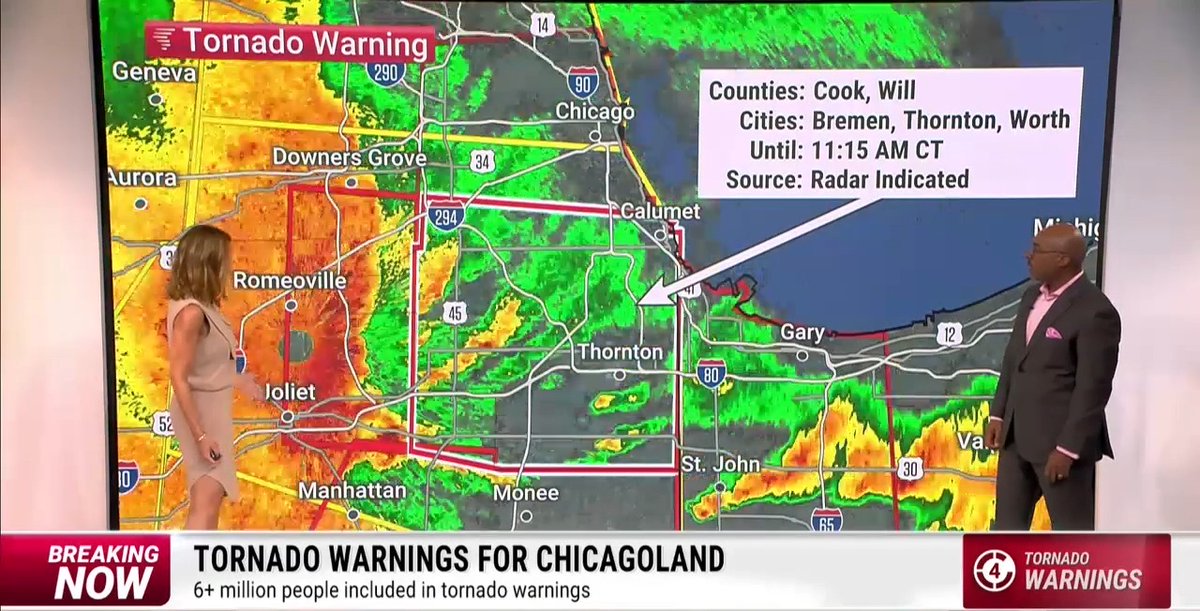 BREAKING: Multiple tornado warnings are in effect as dangerous storms race across parts of Illinois and Indiana. Here’s the latest: