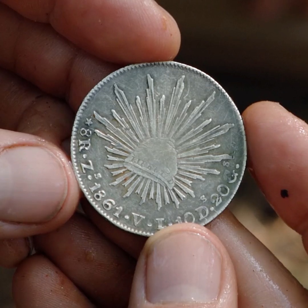 SILVER COIN FOUND! After 160 years, a silver coin has surfaced in the search for one of the Civil War's greatest treasure mysteries. See what Josh uncovers next on #ExpeditionUnknown Wednesday 9P on Discovery.