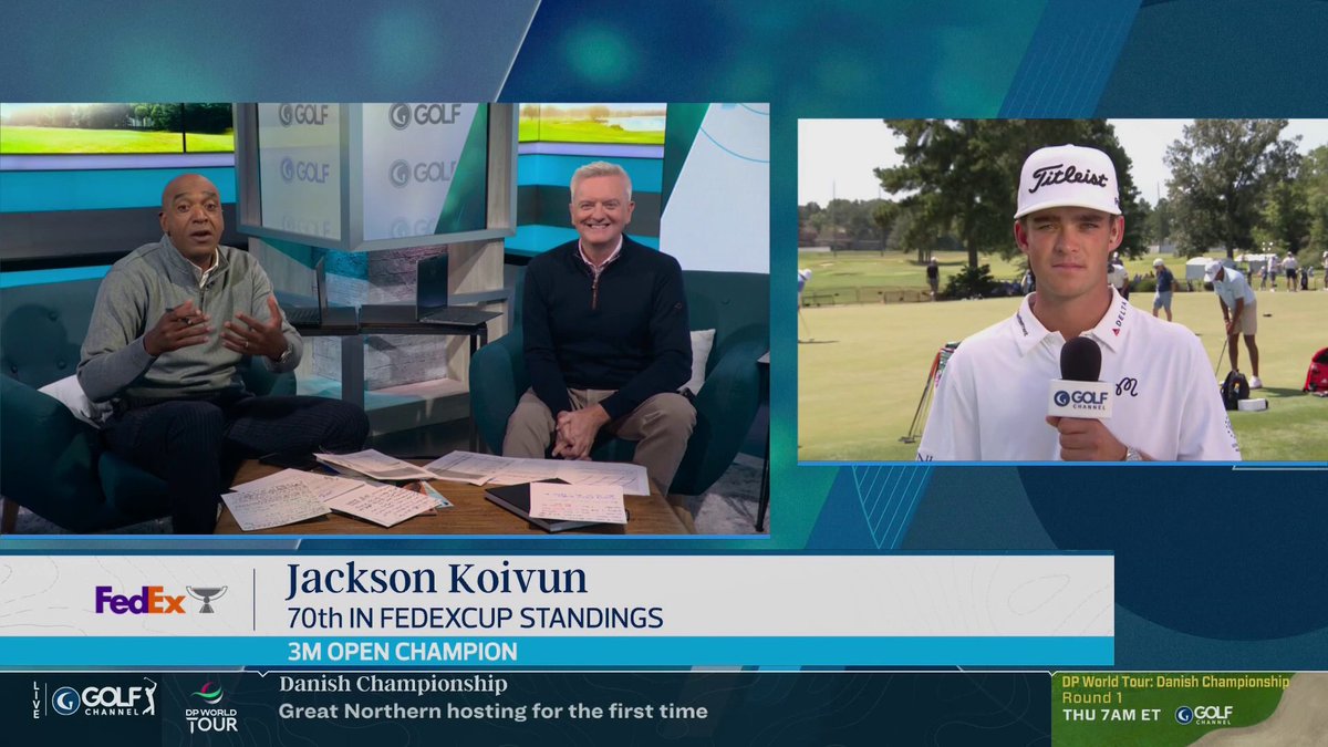 Jackson Koivun joined us on Golf Today to talk Presidents Cup buzz and his mentality entering the Playoffs 🇺🇸👇