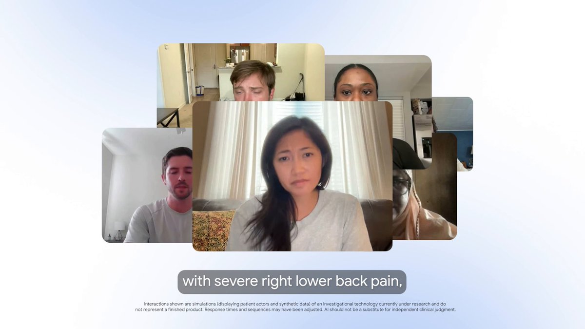 New from Google Research and Google DeepMind: AMIE can now conduct real-time video consultations. In a randomized study using simulated consultations, it met clinical performance benchmarks, showing AI’s potential to expand telehealth access. Learn more: