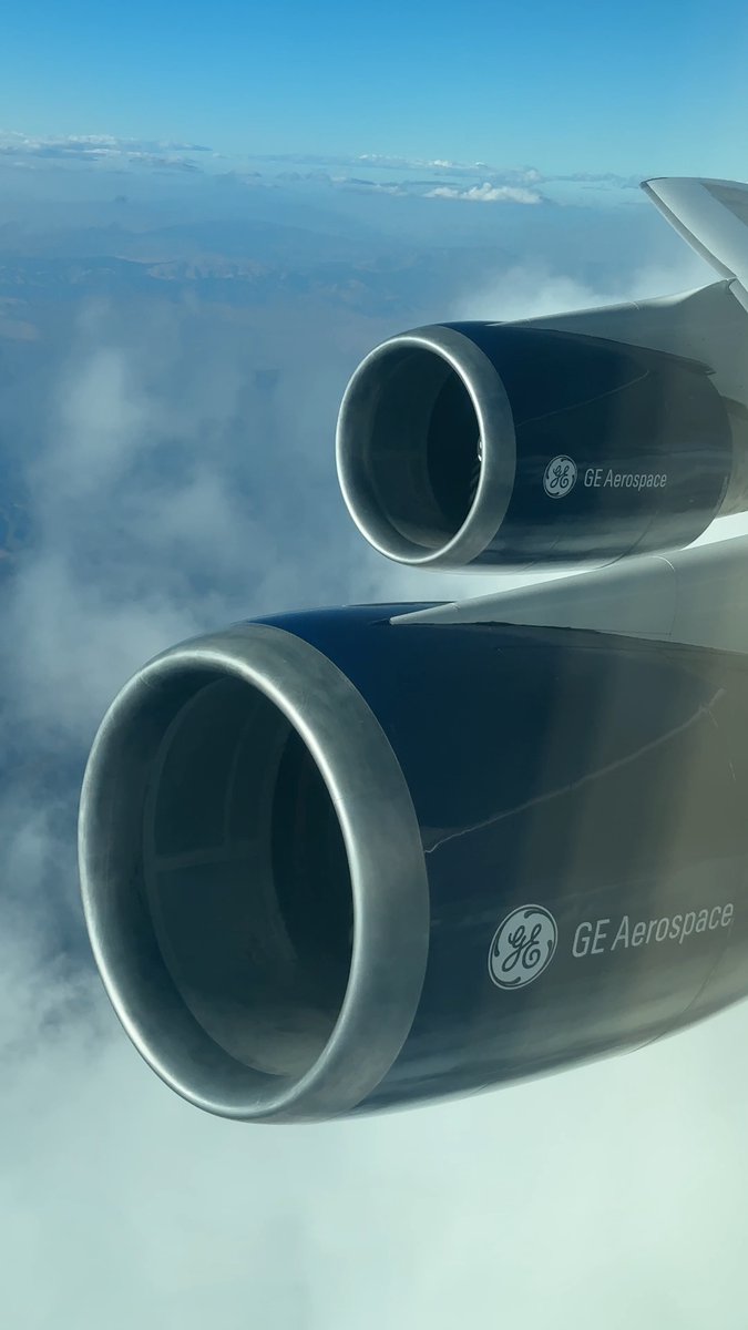 Happy #TravelTuesday! There’s nothing like seeing #GEAerospace engines on wing. 😍 #CF6 #Aviation