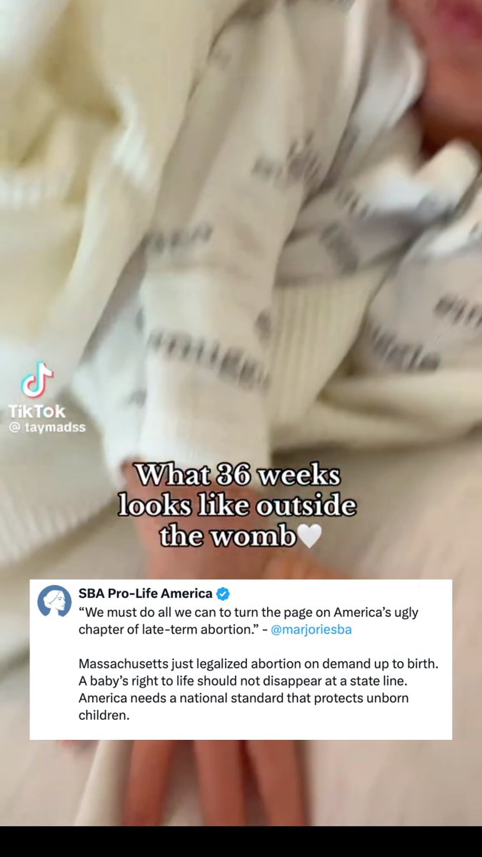At 36 weeks a baby is fully developed, feels pain, recognizes familiar voices, and can live outside the womb. They are not almost alive, they have been alive, they are alive. Governor Maura Healy of Massachusetts legalized killing American babies as supporters clapped enthusiastically around her. We the people need a national standard to end confusion and establish a singular American policy for the unborn. Barbarism is proliferating in Blue States but we remain one nation under God.