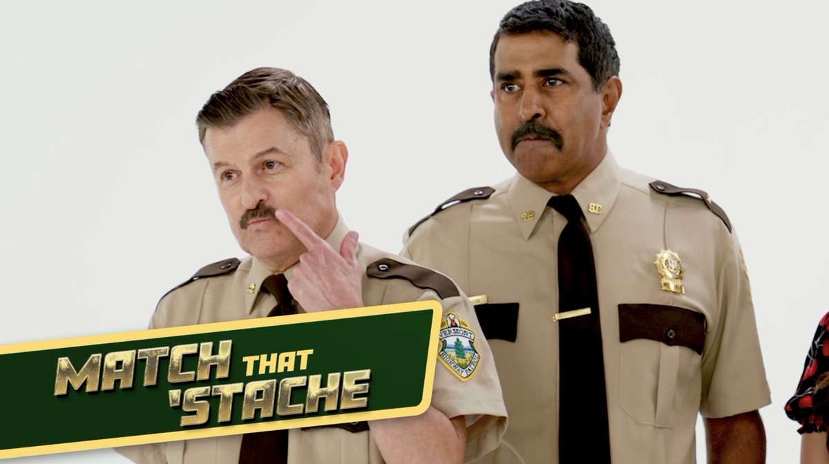 Match the ‘stache. SUPER TROOPERS 3, meow playing only in theaters. Get tickets meow. #SuperTroopers3