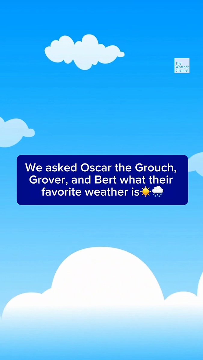 Rainy, sunny, or sweater weather? 🌧️☀️🍂 Our friends at Sesame Street stopped by The Weather Channel HQ to share their favorite weather!