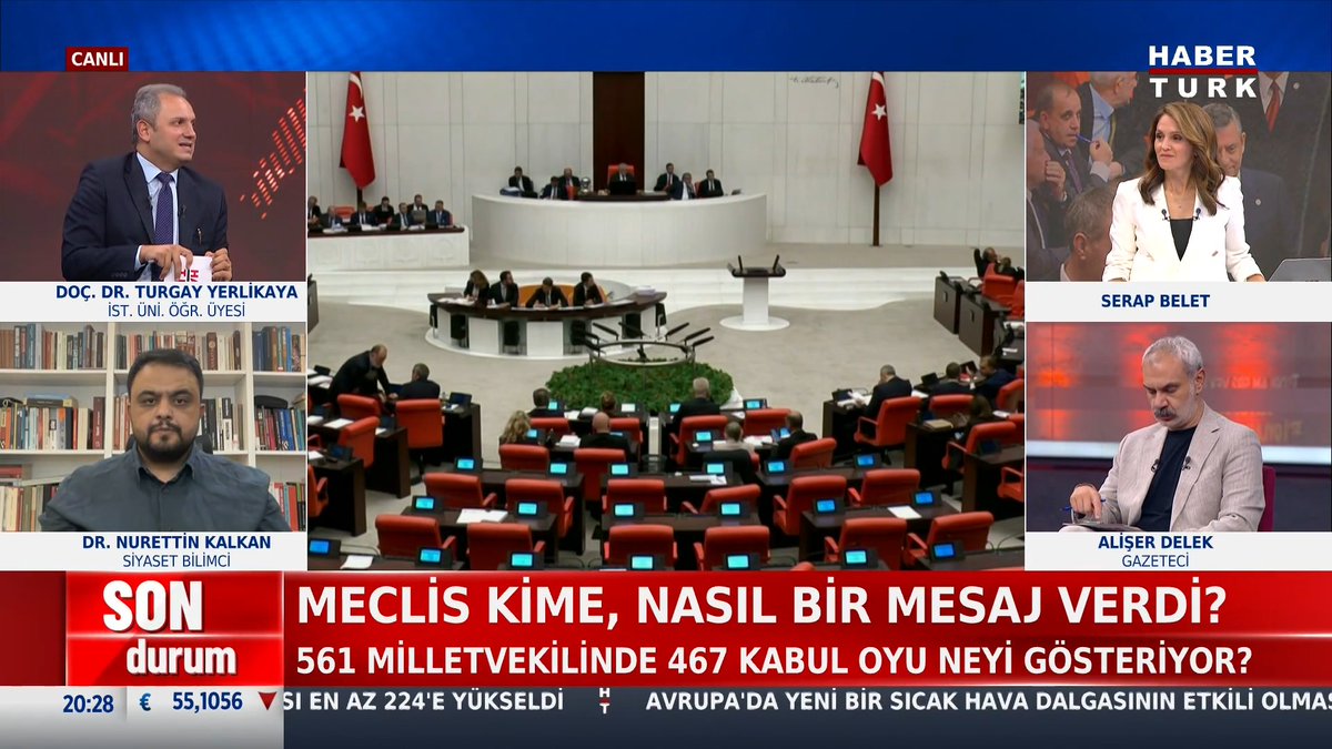 📌561 milletvekilinde 467 kabul oyu neyi gösteriyor? İstanbul Üniversitesi Öğretim Üyesi Doç. Dr. Turgay Yerlikaya #OlaylarveGörüşler'de değerlendirdi.