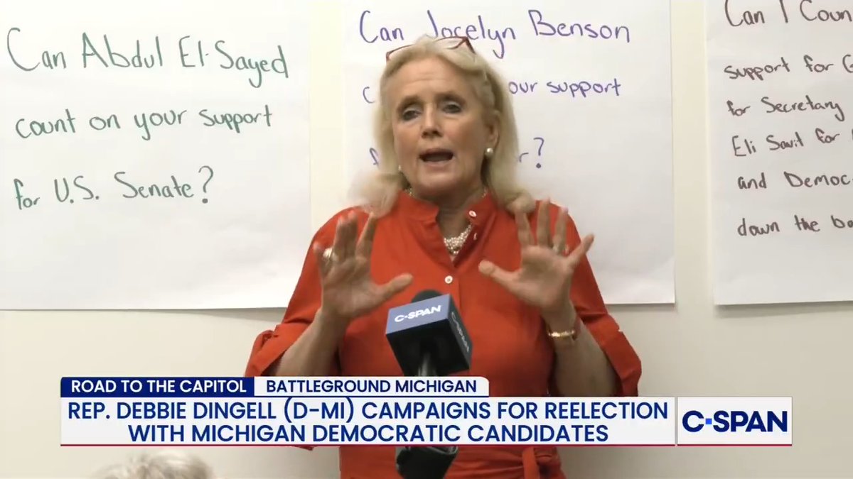 .Rep. Debbie Dingell (D-MI) on the upcoming midterm elections: "That big shitty bill we passed a year ago...people are struggling in this country. We're not going to win this election being anti-Trump. We're going to win it by showing people we understand."